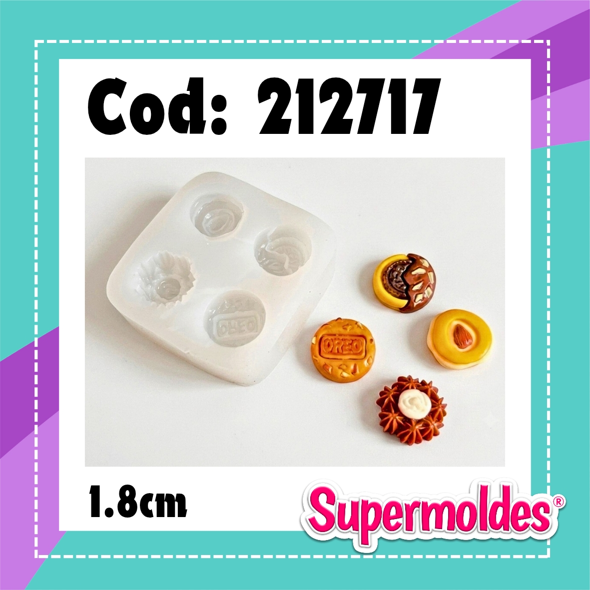 Mini galletitas, postres 4u 1,8cm  (chino)