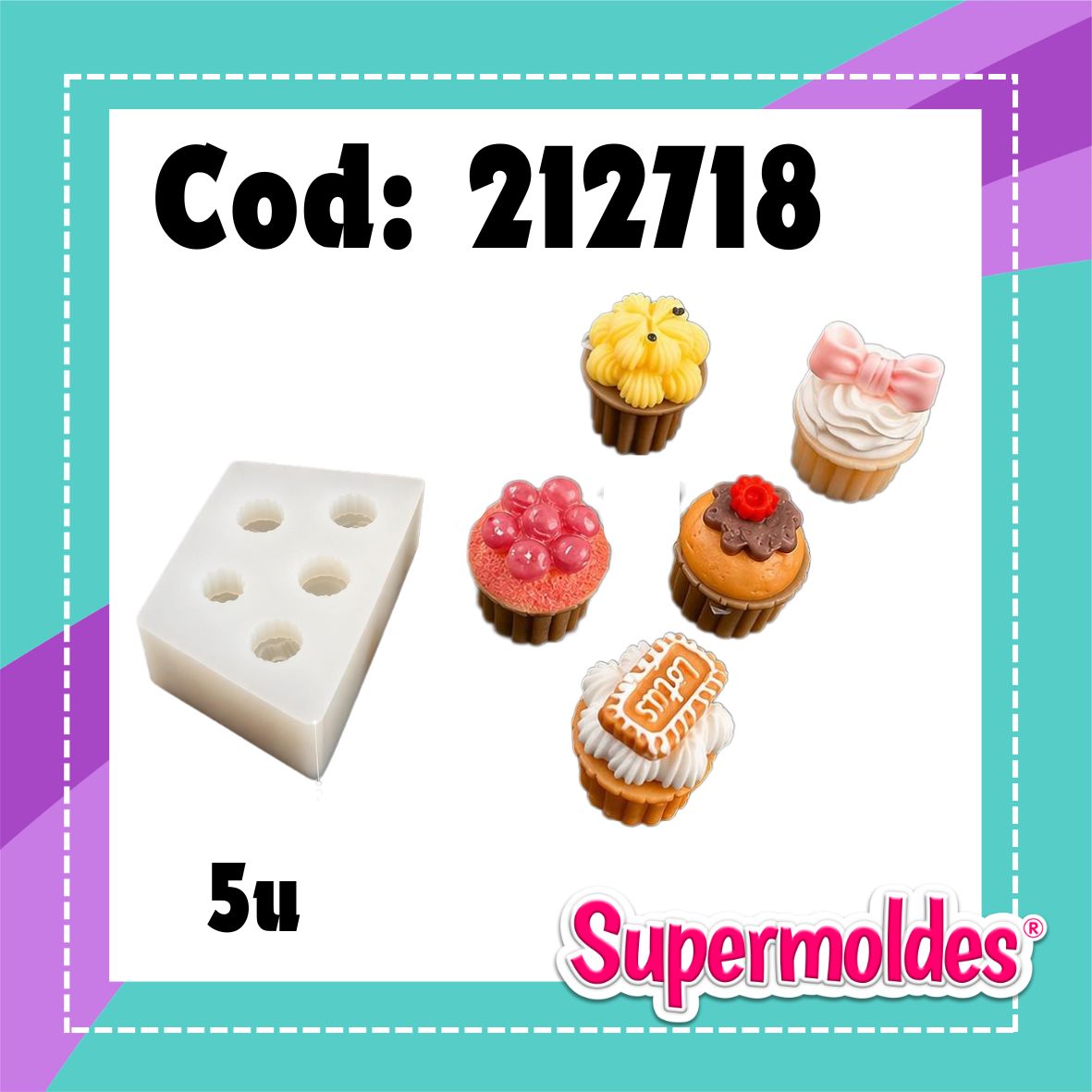 Mini muffins , cupcakes 5u (chino)