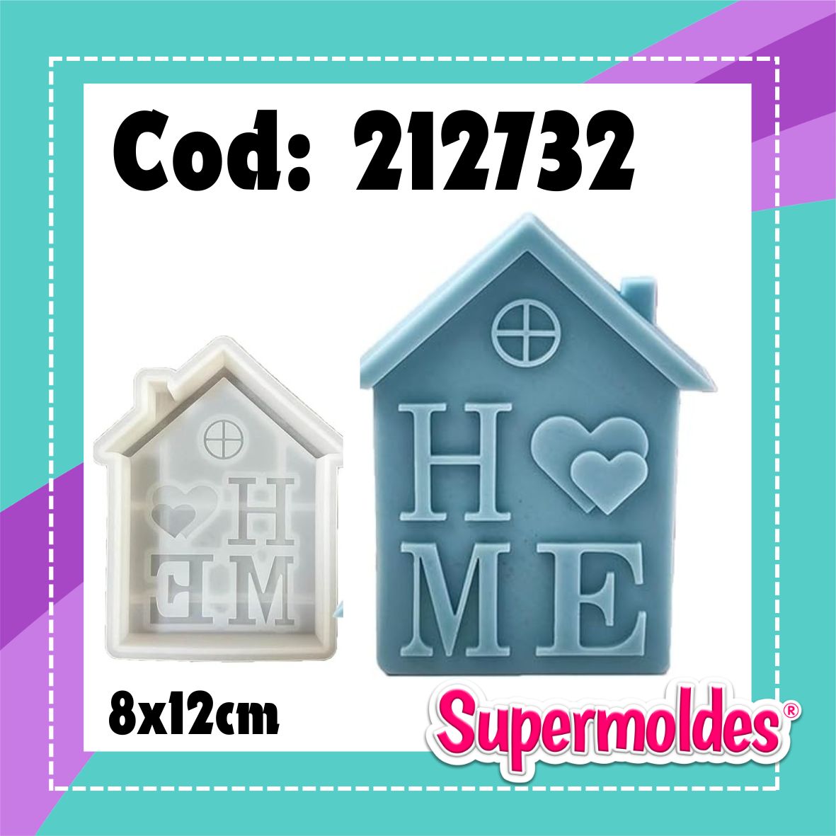 Casita 8x12cm "HOME" (chino)