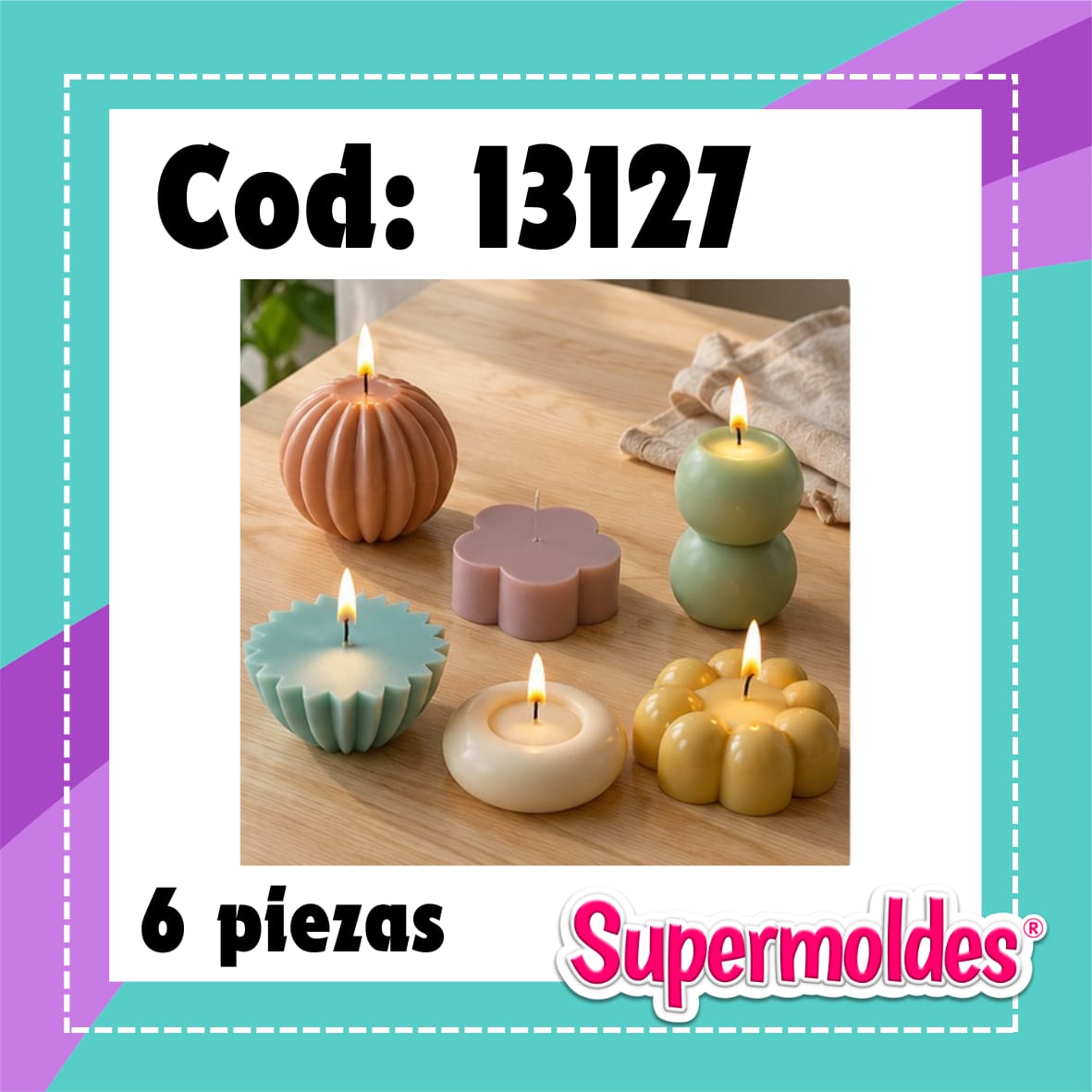 Velas x 6u surtidas chicas  3,5 a 6cm (chino)