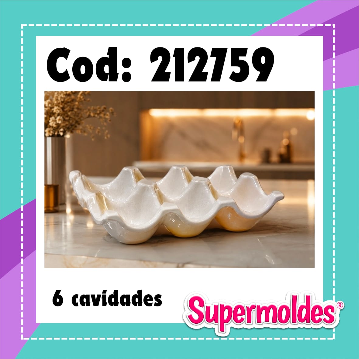 Huevera de 6 cavidades 10x15cm (chino)