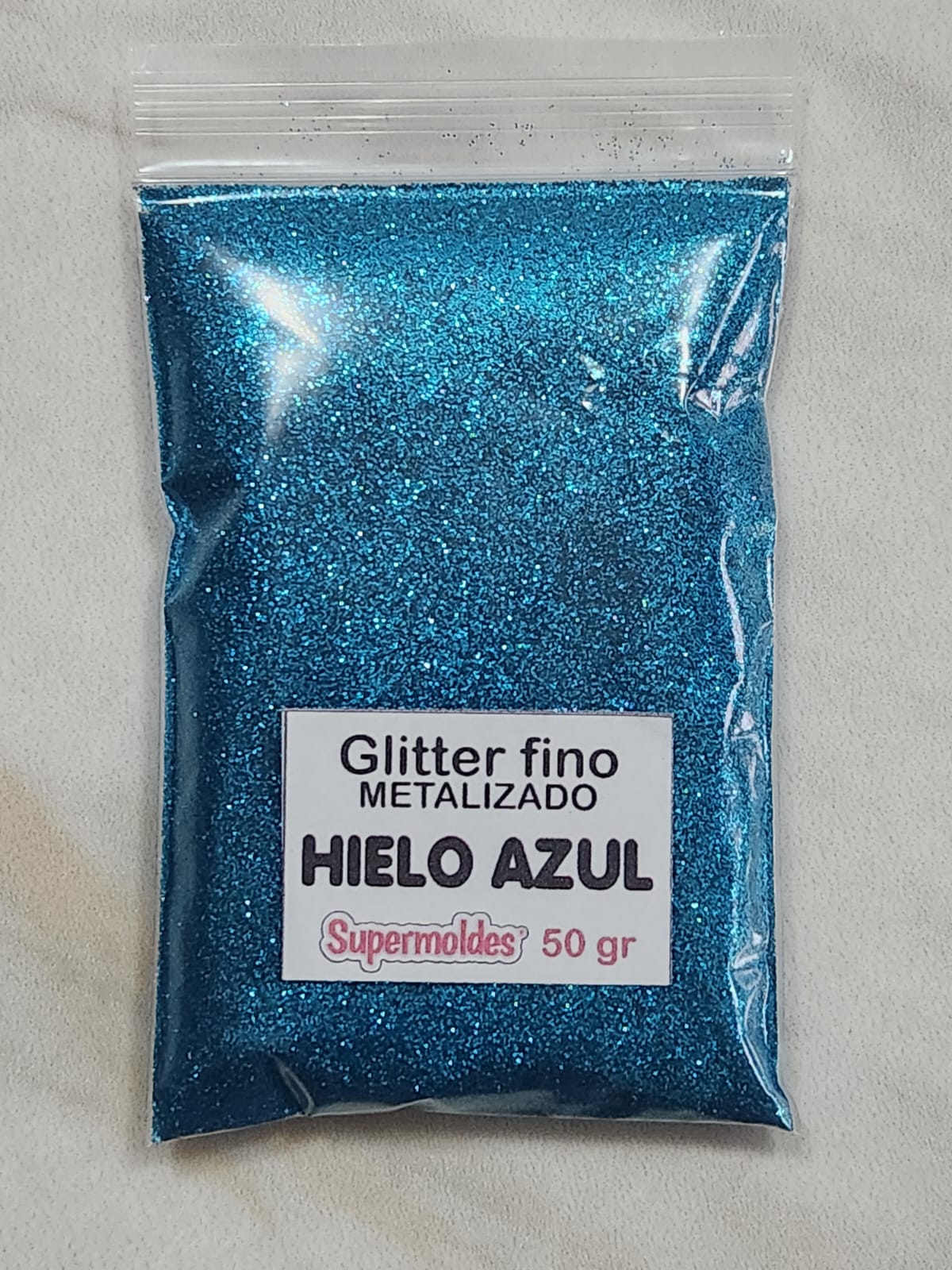 HIELO AZUL fino metalizado 50grs
