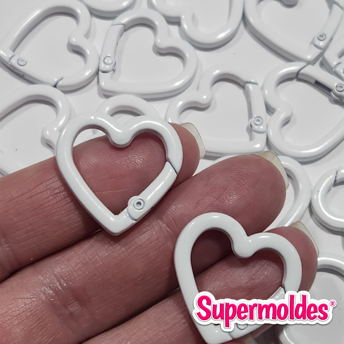 Mosquetones de metal reforzados 10u para llaveros y straps etc