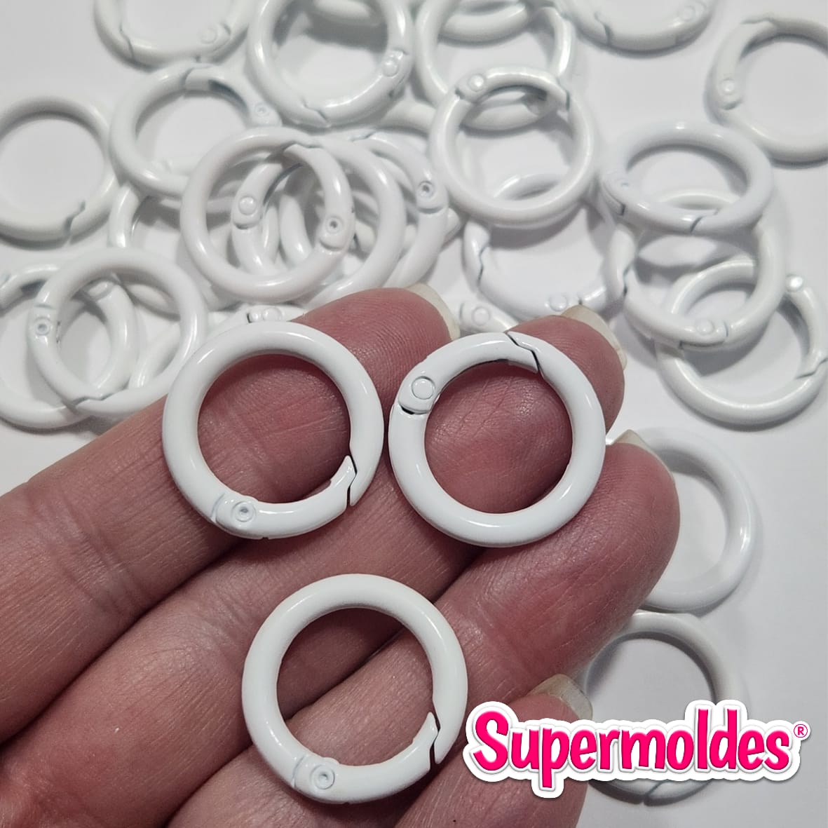 Mosquetones de metal reforzados 10u para llaveros y straps etc