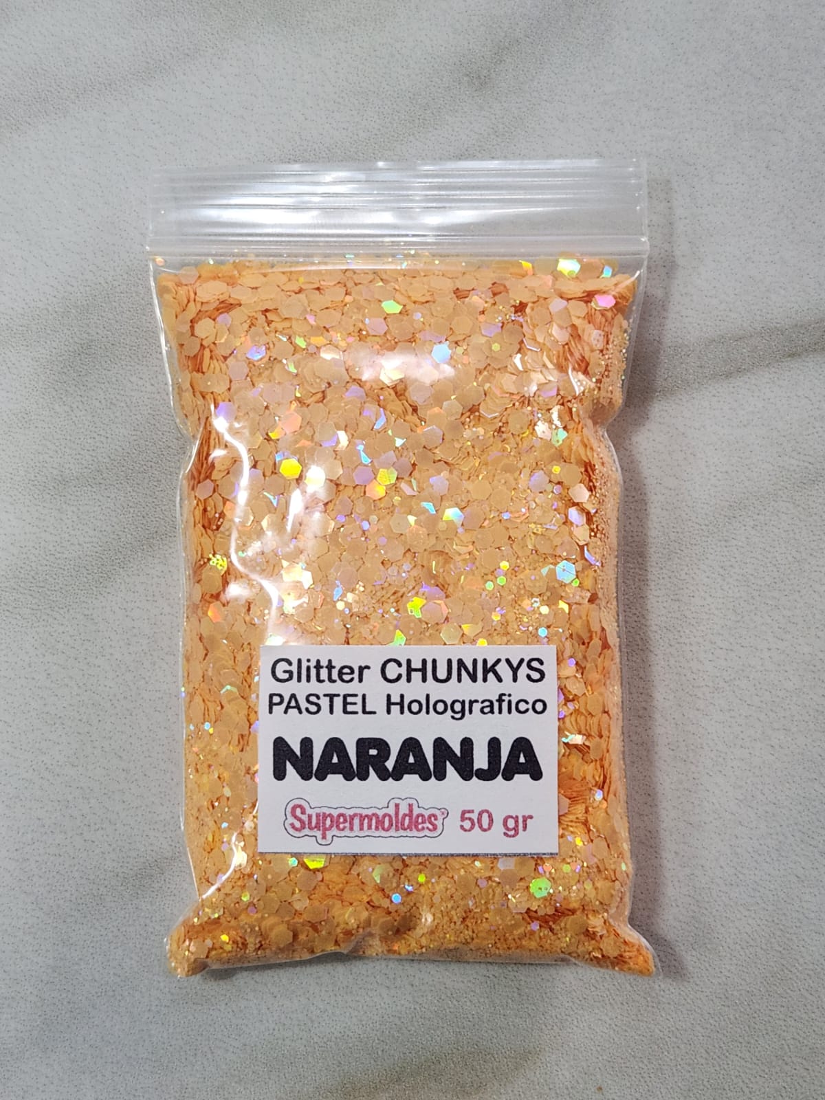 NARANJA Pastel Holografico 50grs