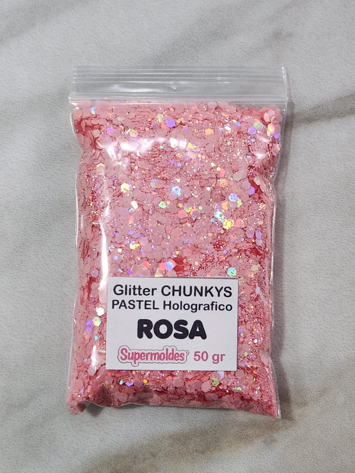 ROSA Pastel Holografico 50grs