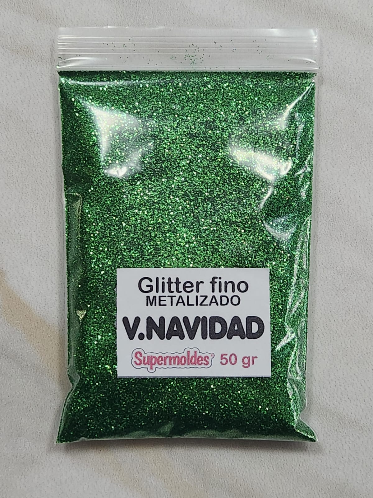 VERDE NAVIDAD fino metalizado 50 grs