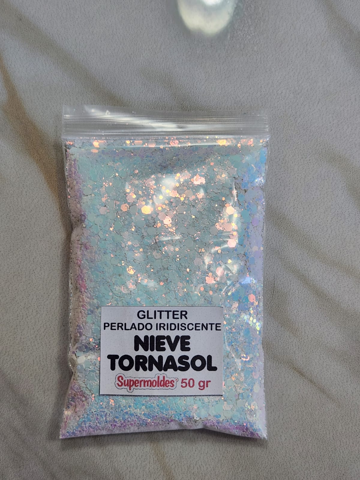 NIEVE TORNASOL Perlado iridiscente 50grs