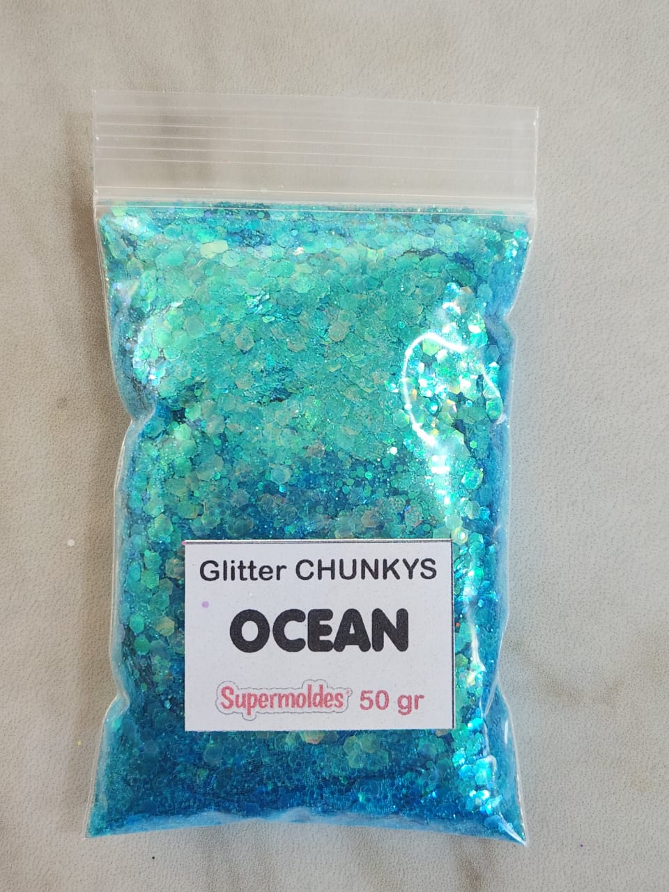 Ocean Perlado iridiscente particulas 50g