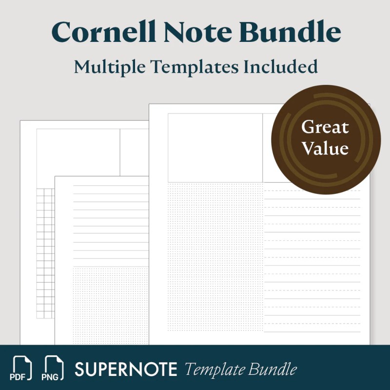 Supernote Original Cornell Notes Template Planner Template Creativerino - Abstract Pattern Collection - Retina Quality