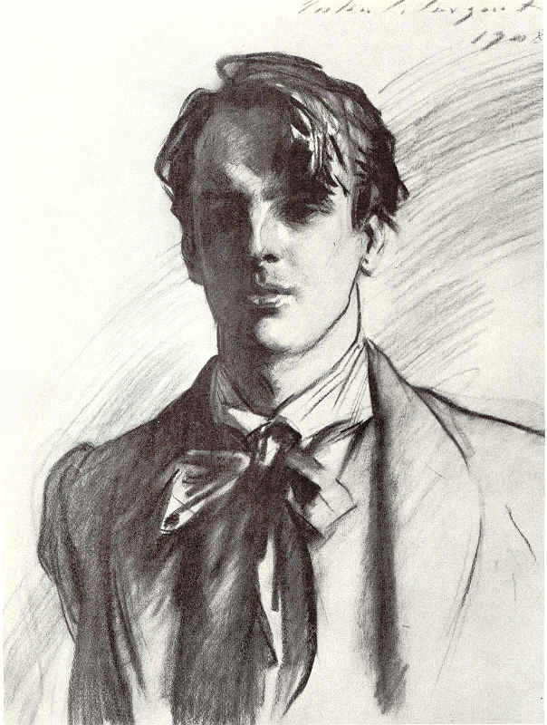 Portrait of William Butler Yeats by John Singer Sargent 1908