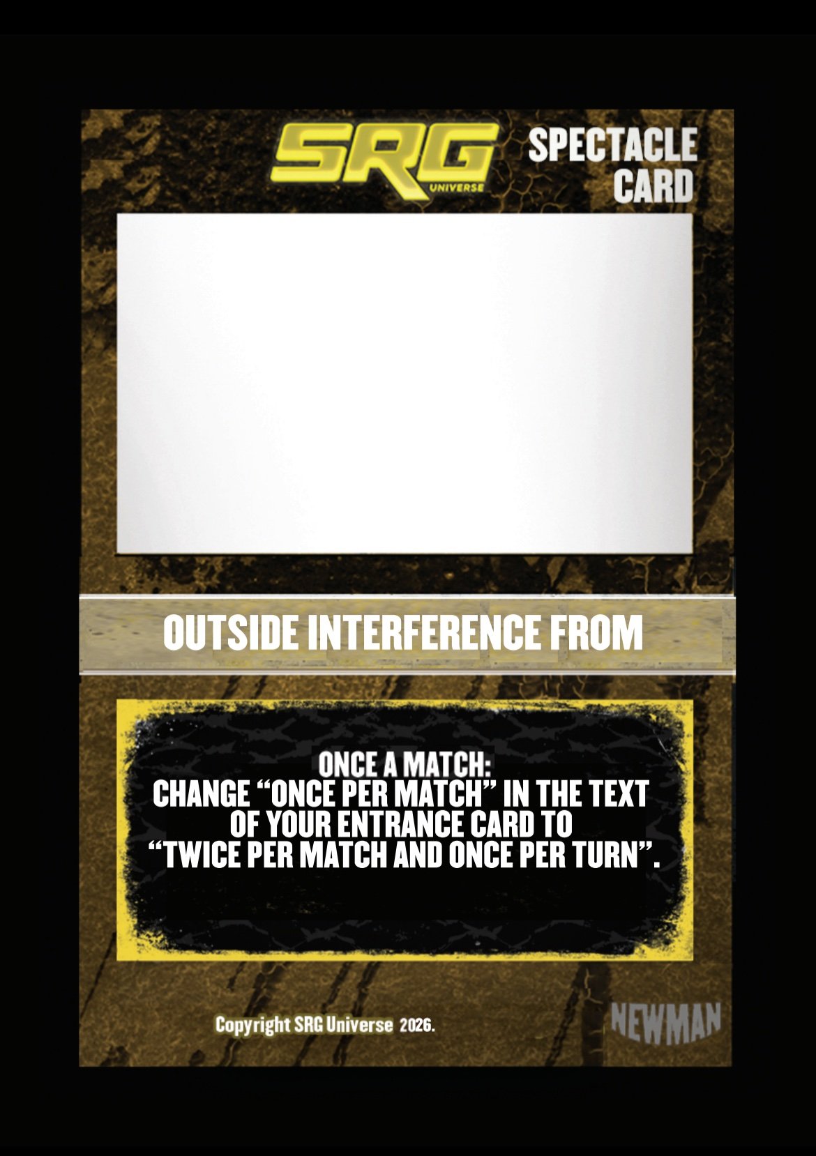 Spectacle card: Outside interference from