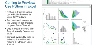 Coming soon to Public Preview: Use Python in Microsoft Excel