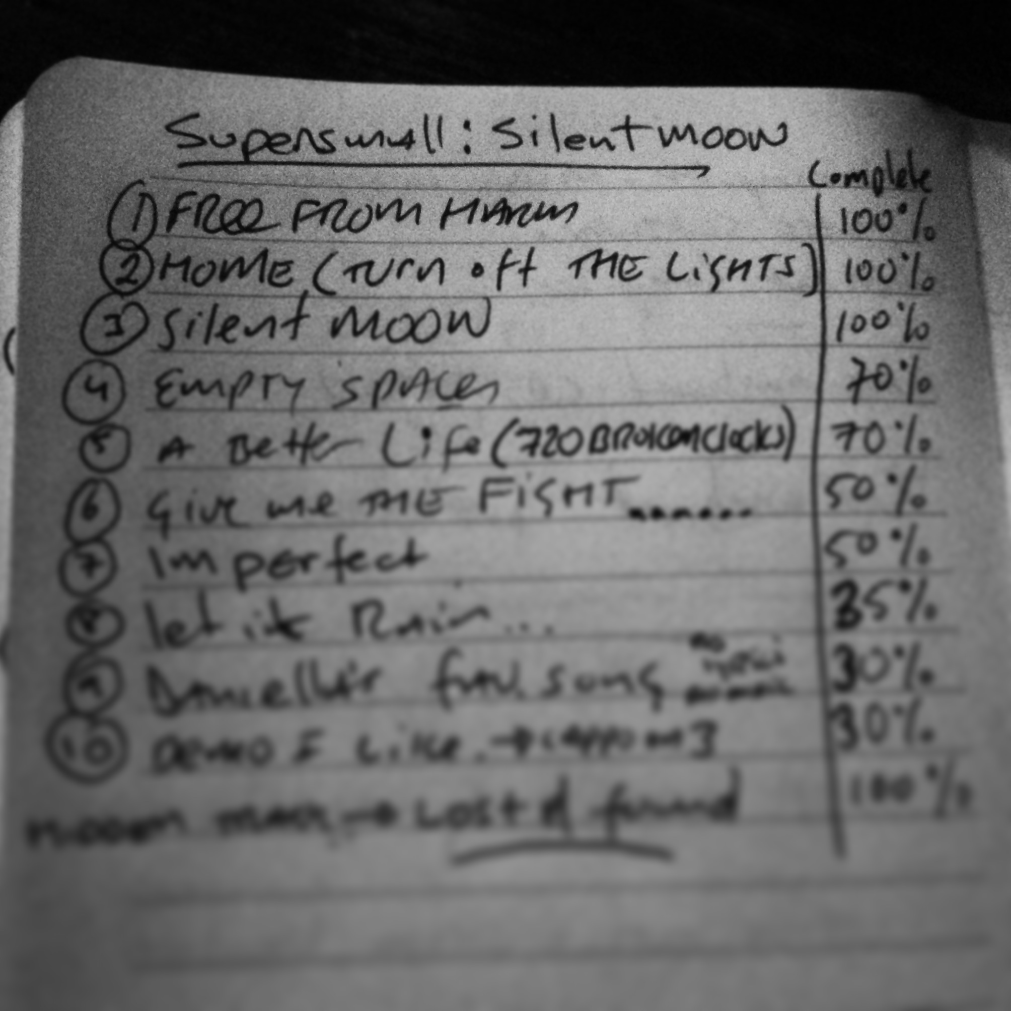 Half of these songs didn't make it ;-(