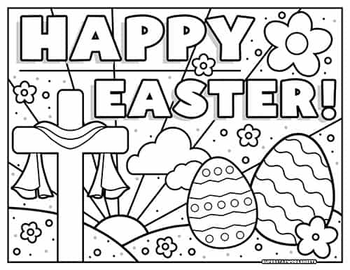 Children's church easter coloring pages
