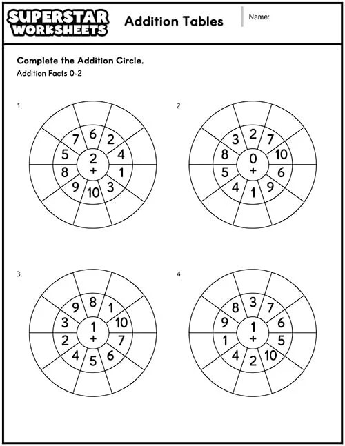 First grade addition worksheets