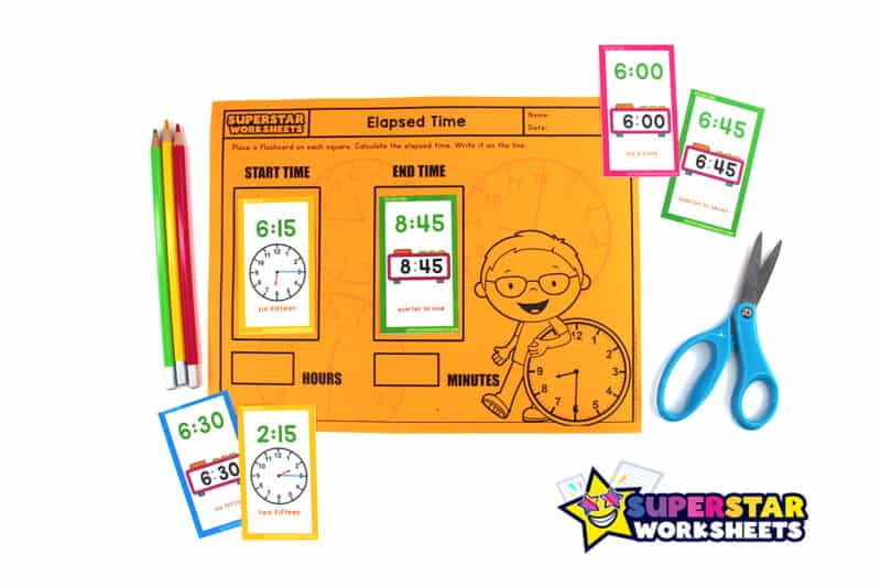 Elapsed time worksheets