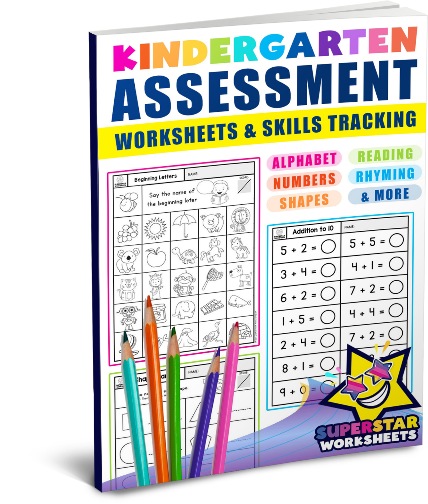 Kindergarten assessment worksheets