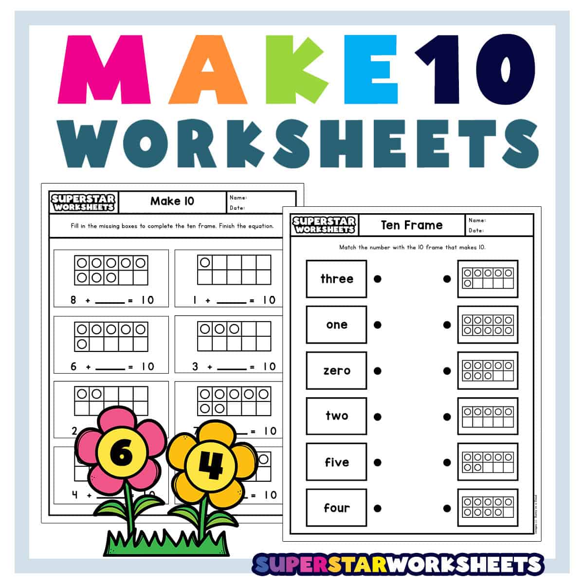 Make 10 worksheets