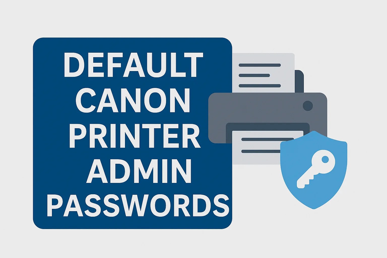 Canon printer default admin passwords