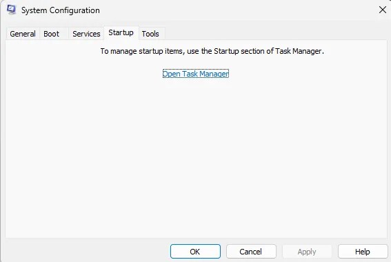 Manage Startup Items with MSCONFIG