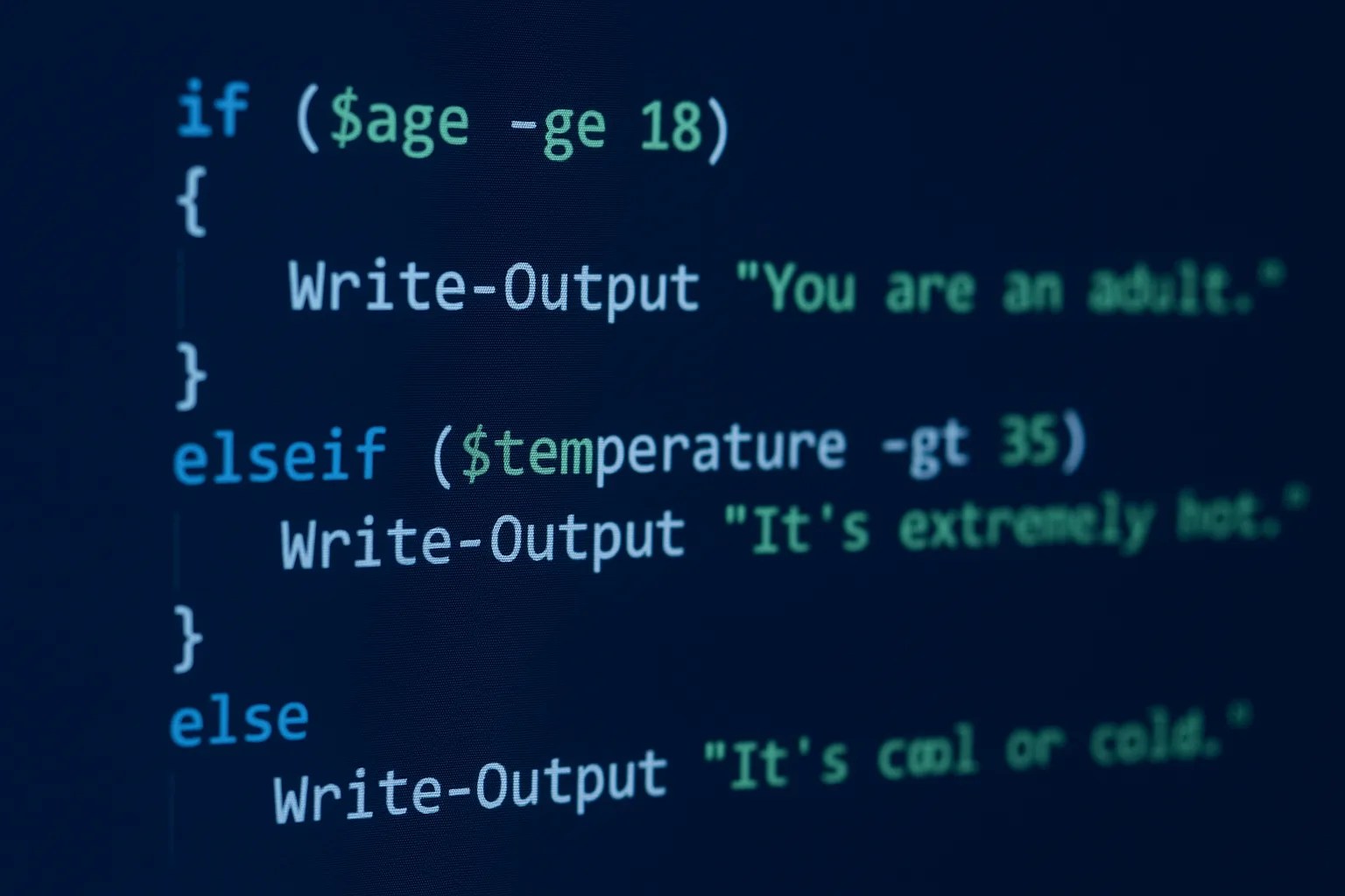 Conditional Logic in PowerShell