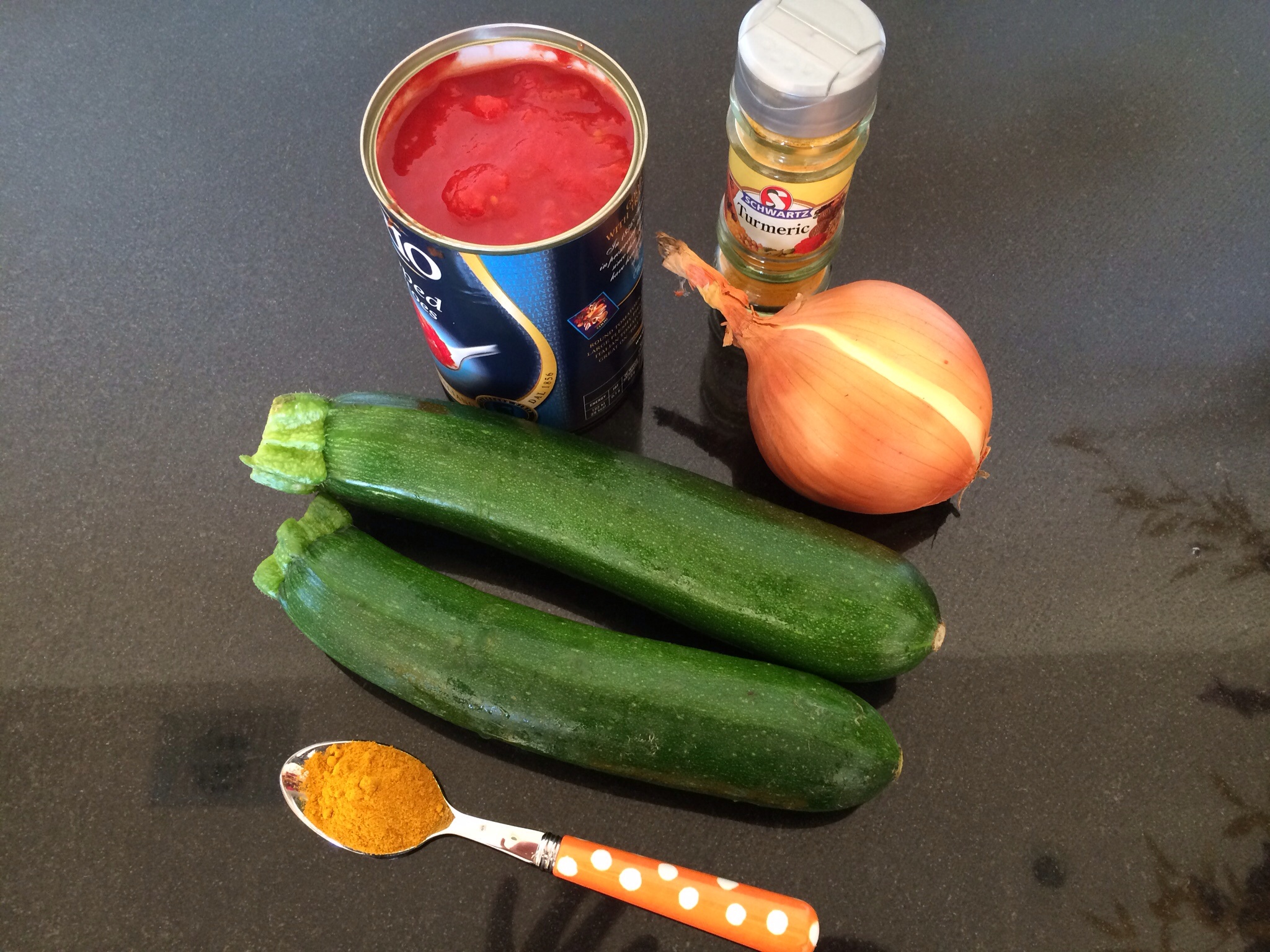 Courgette and tomato