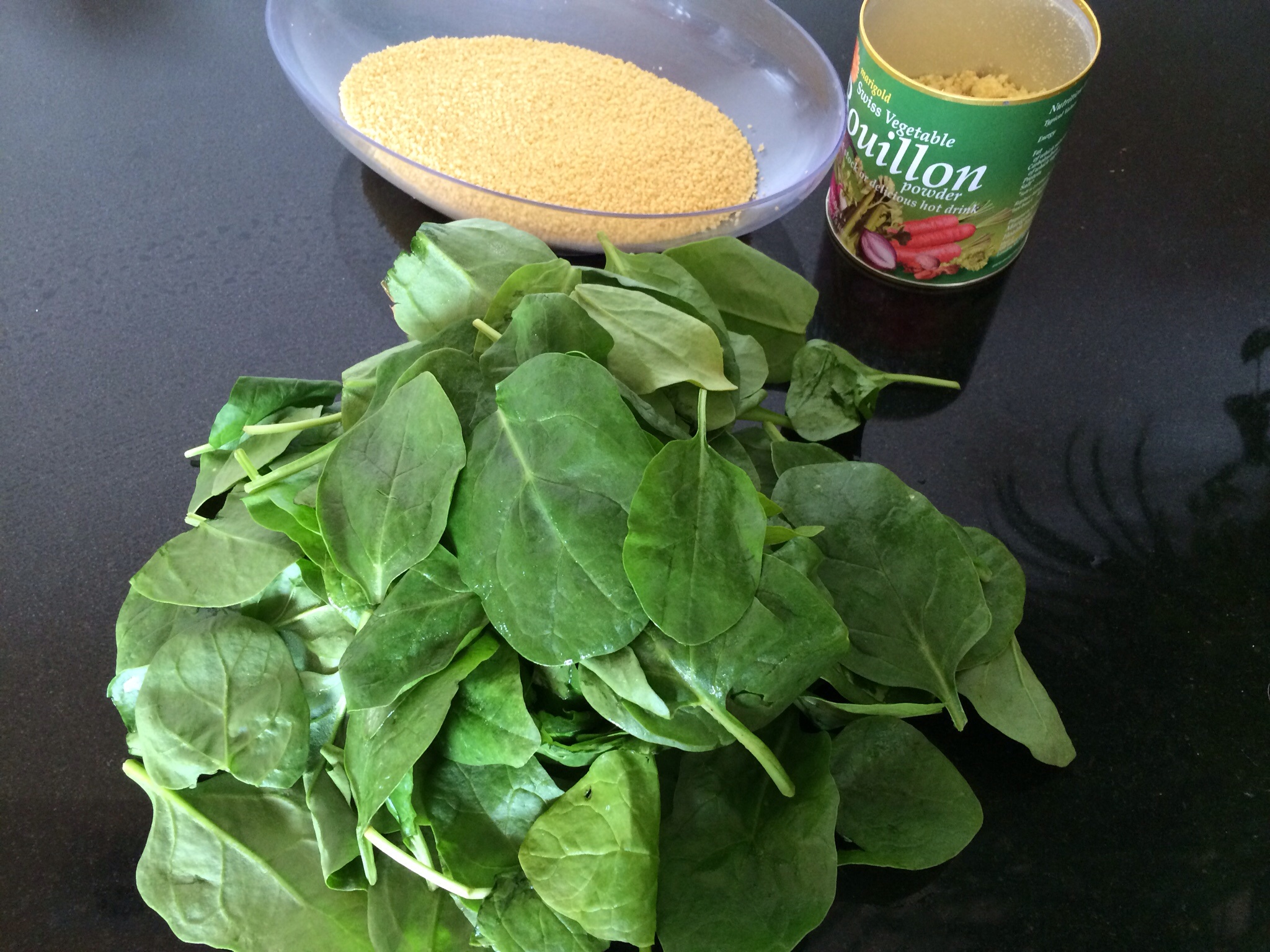 Couscous and spinach