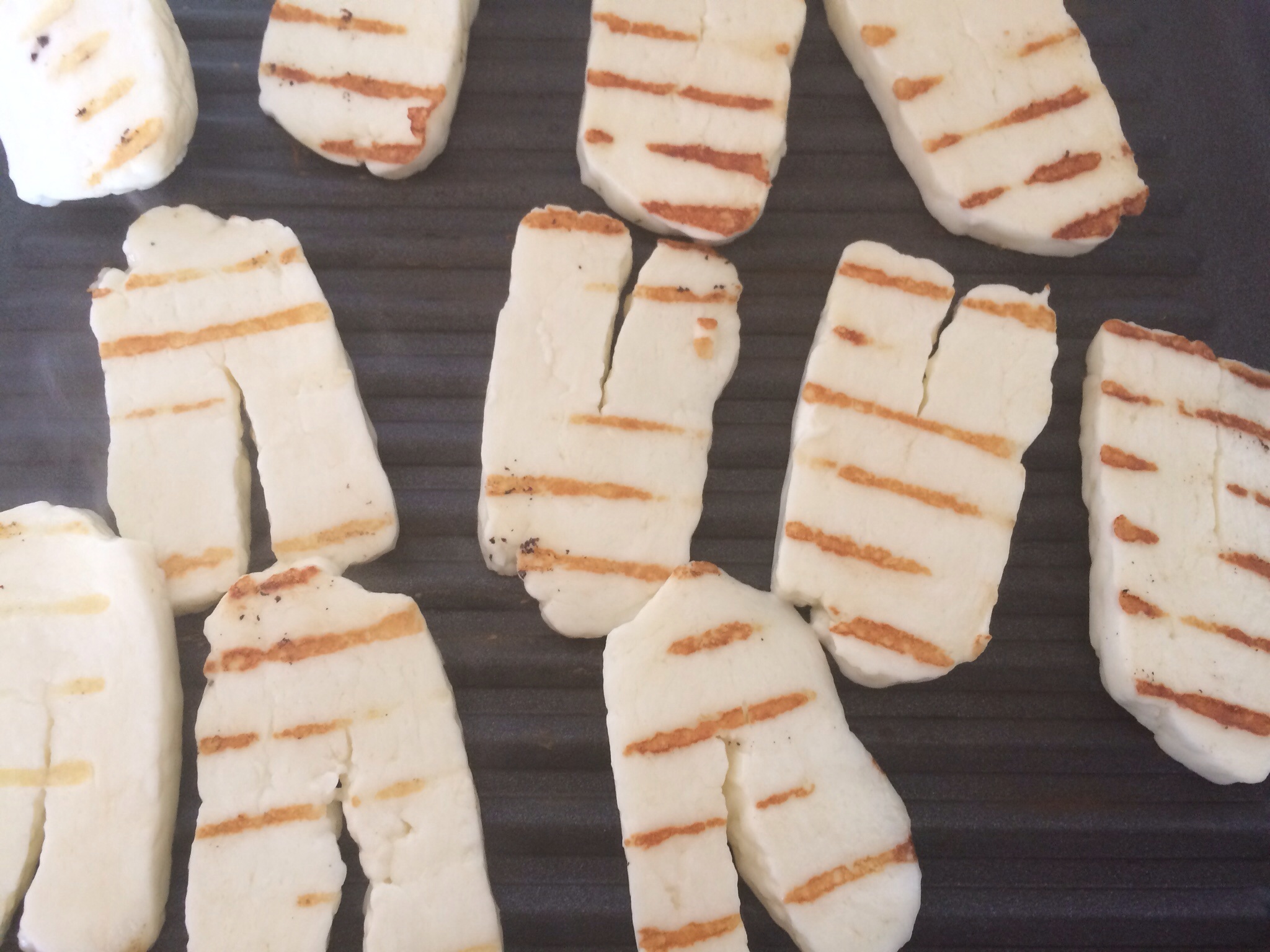 Griddled halloumi