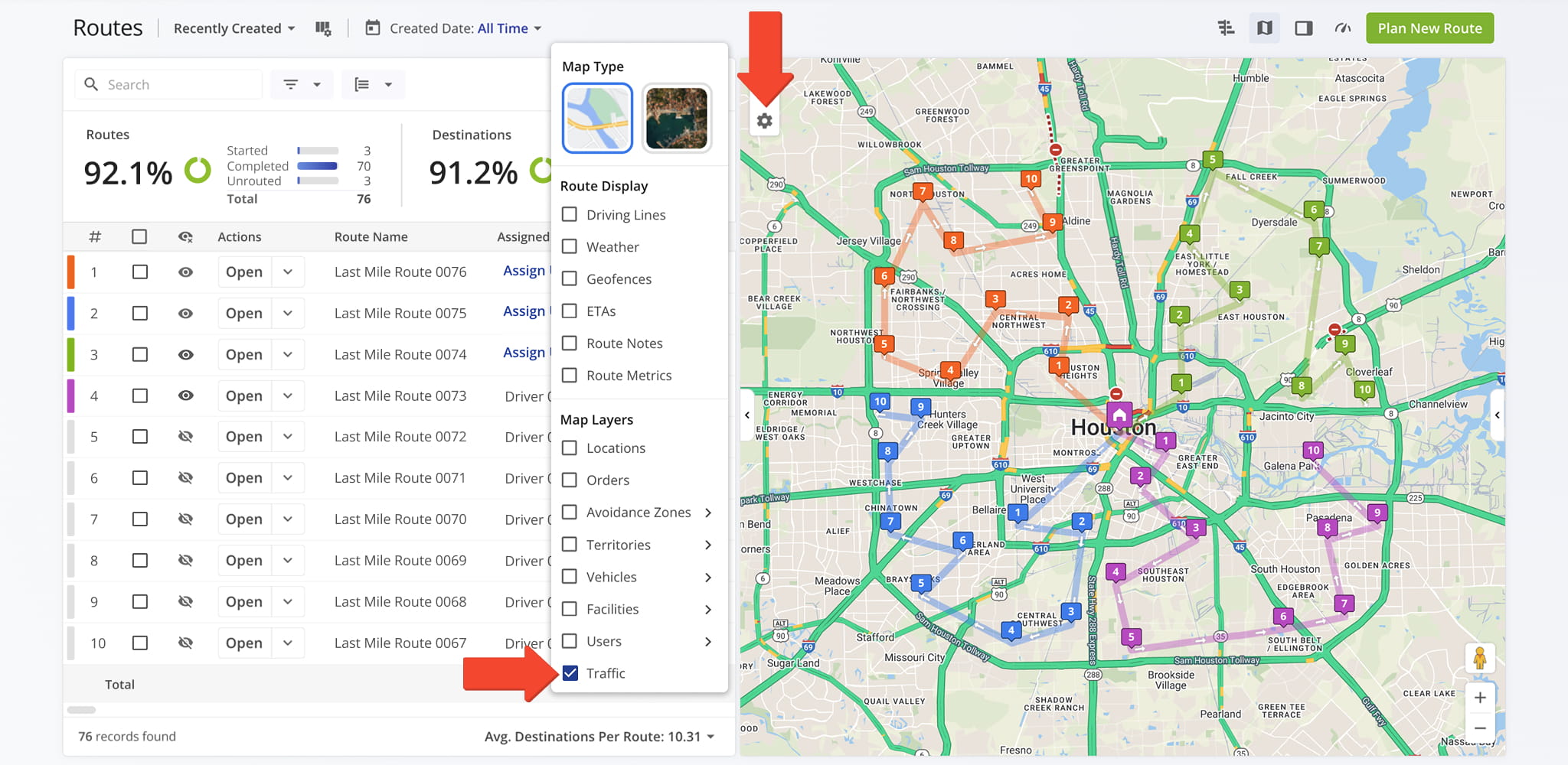 Interactive Routes Map Plan Monitor Service Delivery Routes D1d06d13 Traffic Layer 