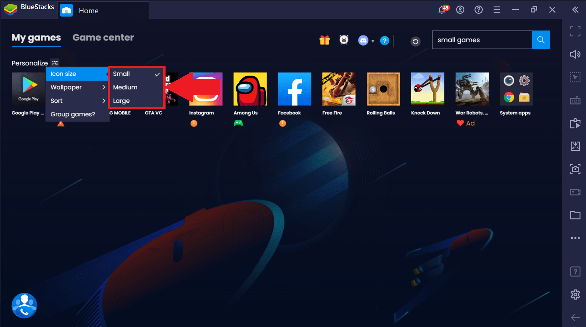 How To Resize App Icons On Bluestacks 4 Bluestacks Support