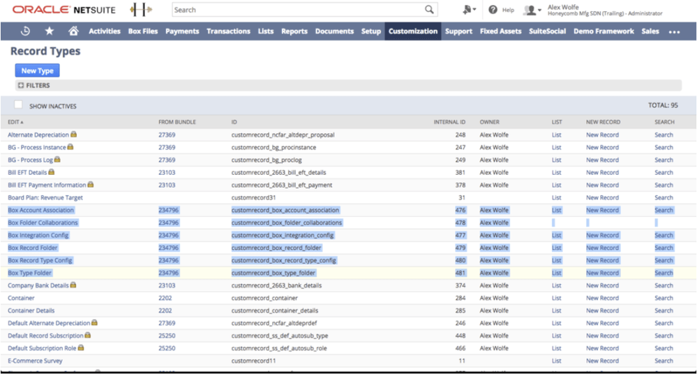 Installing the box for oracle netsuite bundle v3
