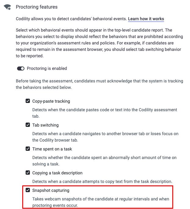New Feature Proctoring Codility - Creative Geometric Image - Mobile