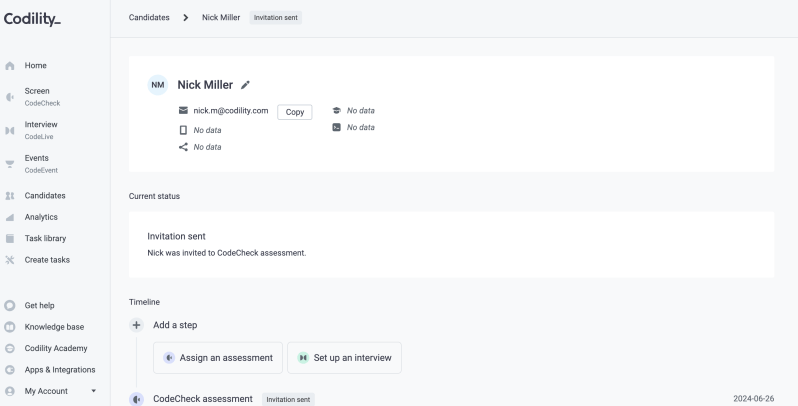 Candidate Profile Codility - Minimal Art Collection - Mobile Quality