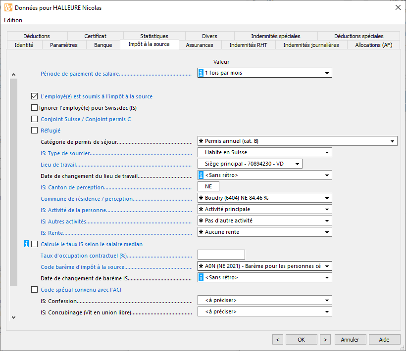 Cas pratiques 2 mai 2019. Menu Employes Cresus Salaires Support Cresus