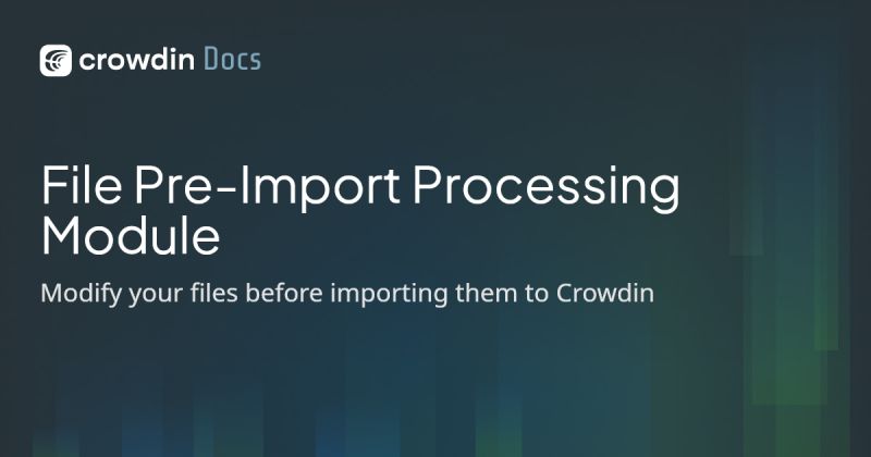 Custom Pre Import Processor Crowdin Marketplace - Gorgeous Abstract Design - High Resolution