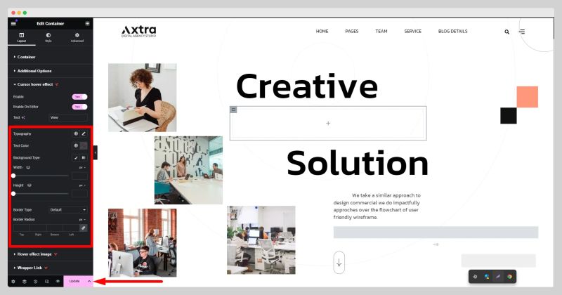 Cursor Effect On Hover Awwwards - Elegant Ocean Design - Mobile