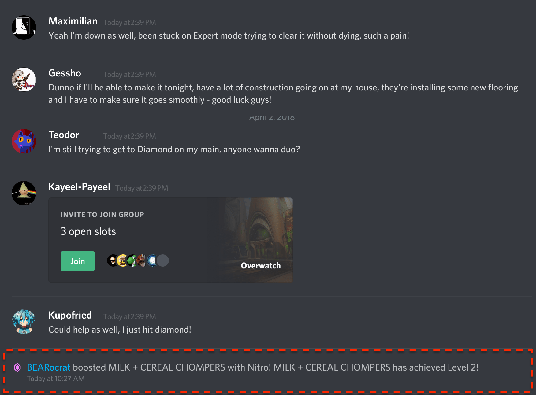 Server Boosting Discord