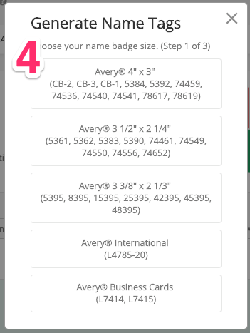 Generate Name Tags Greenvelope