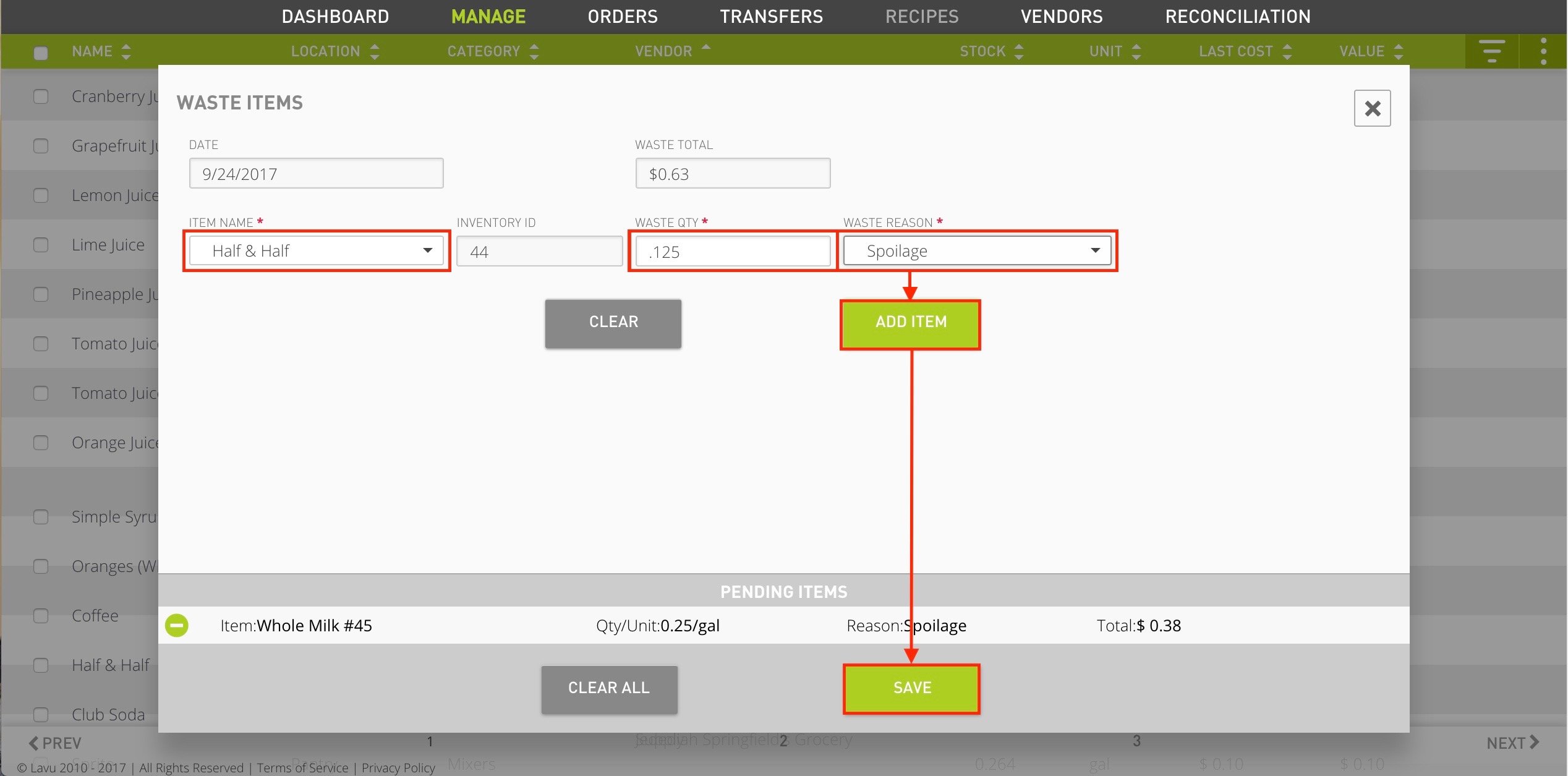 Inventory Manage Tab - Classic Light Pattern - HD