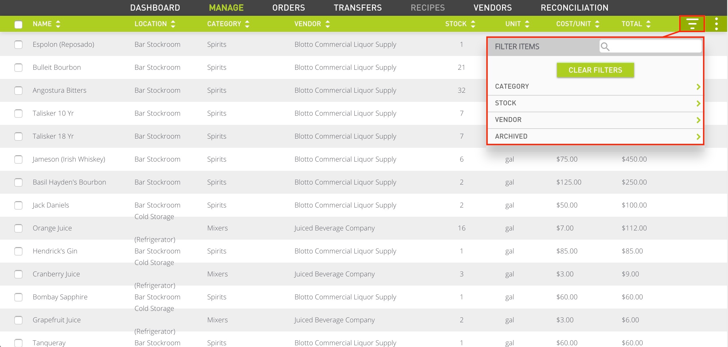 Product Information Window Inventory Tab - Premium Mountain Pattern Gallery - Retina