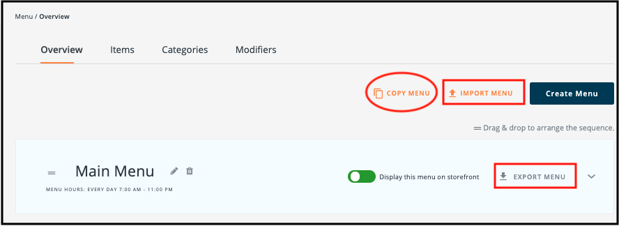 Menu Export Import - Minimal Arts - Beautiful 4K Collection