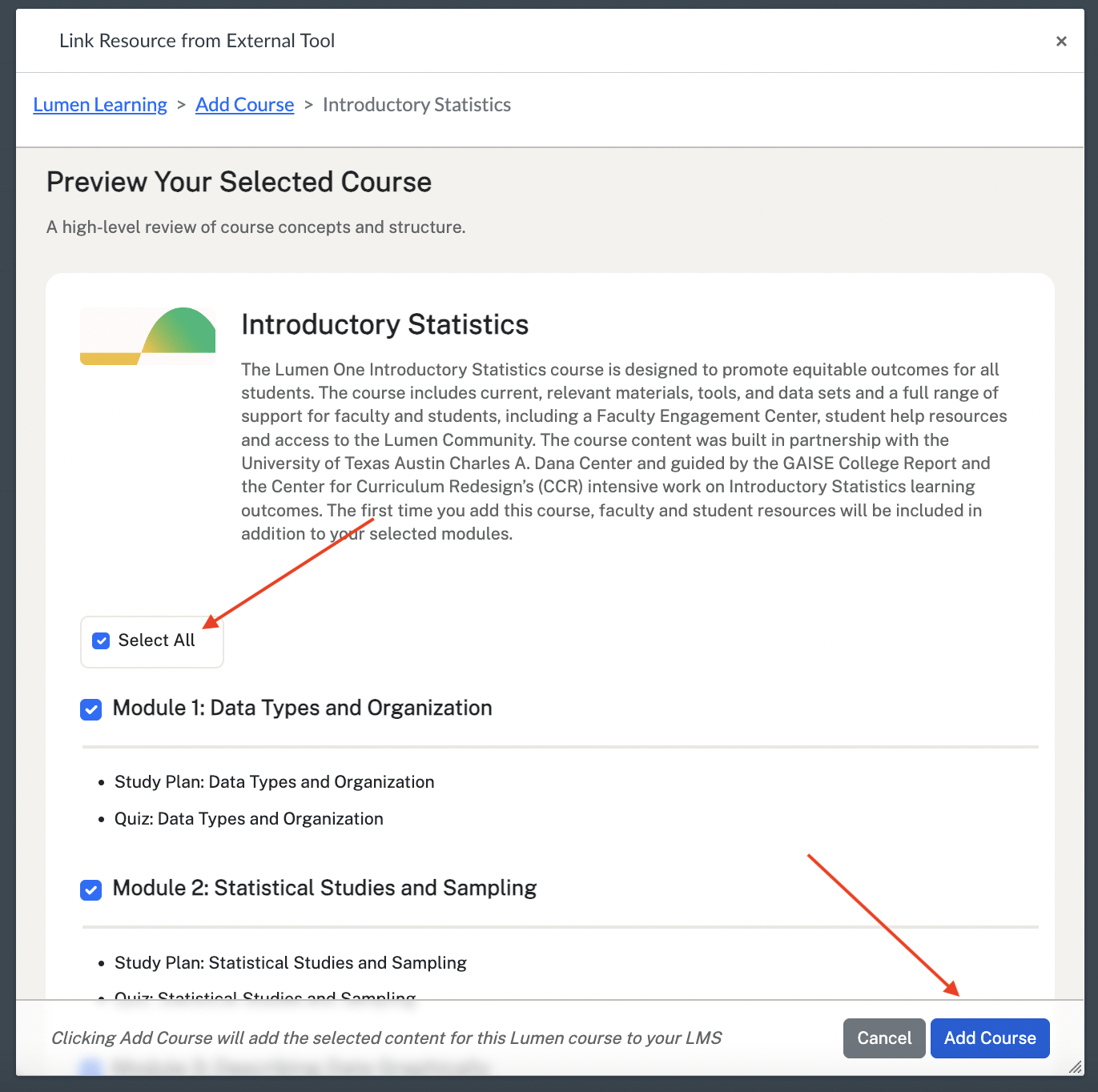 Lumen One Canvas Course Import Process Lumen Learning - Best Light Images in Retina