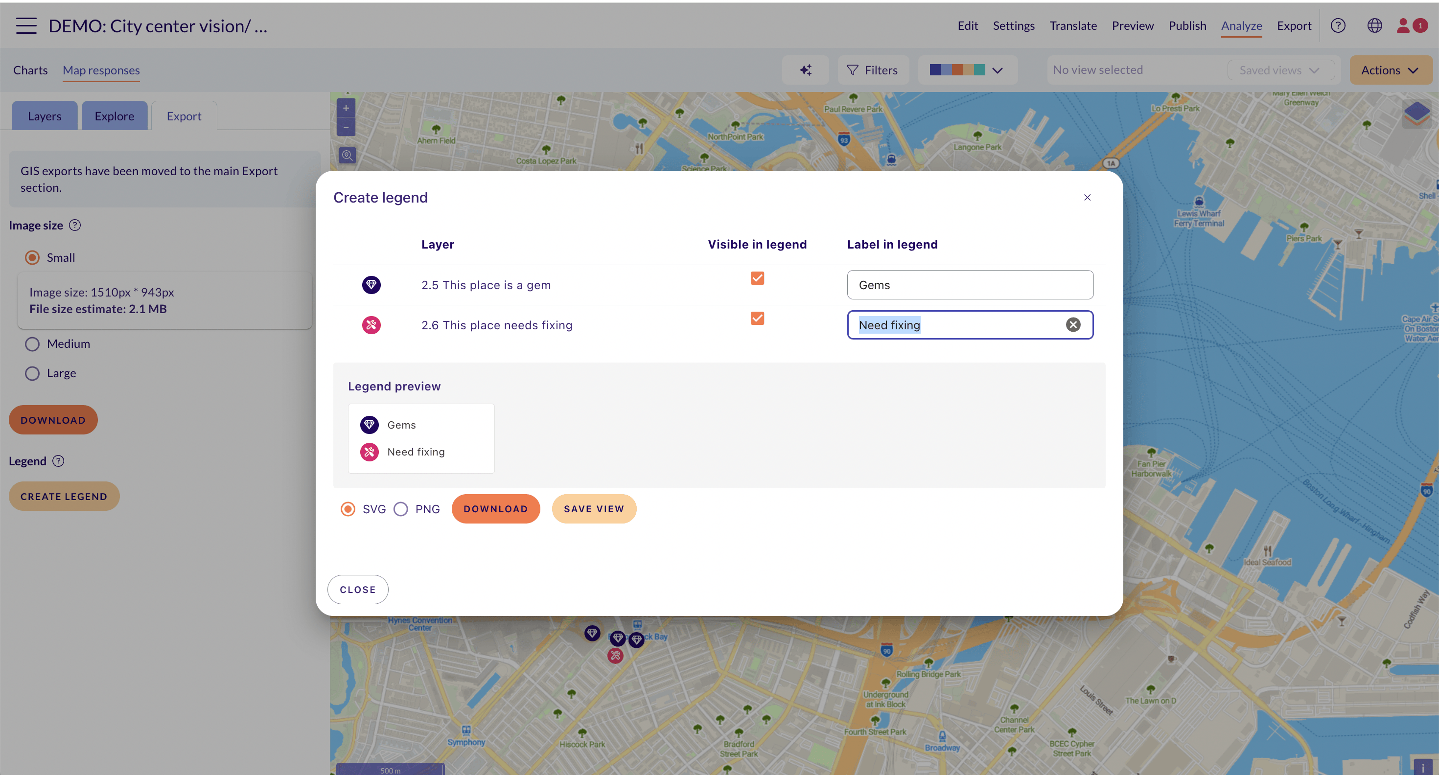 Create A Map Legend To Go With The Maps You Create In The Analysis Tool