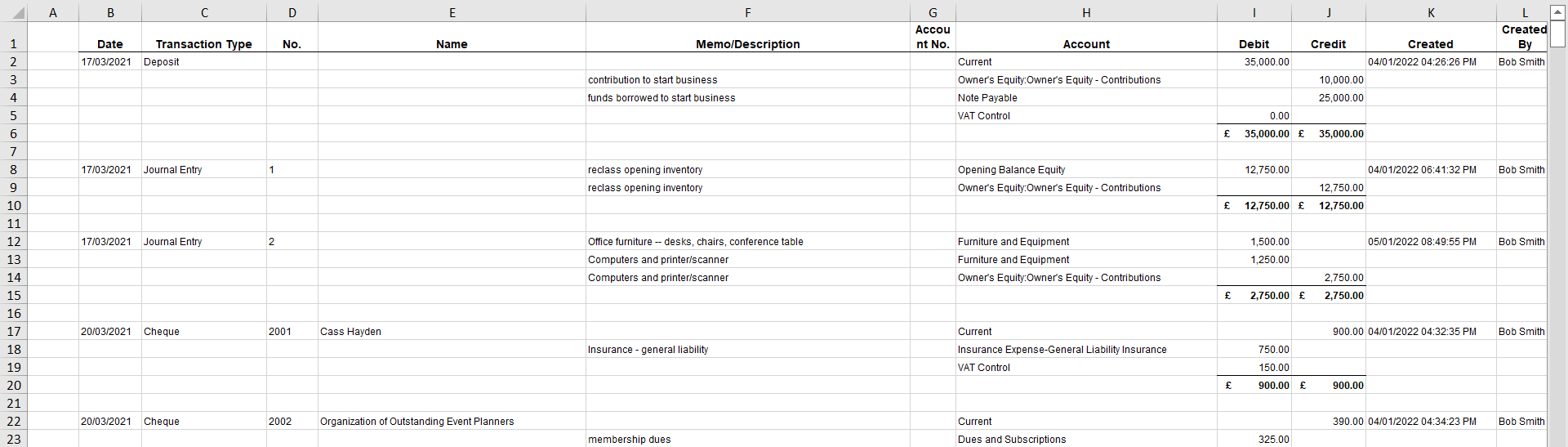 Quickbooks online: transform the general ledger