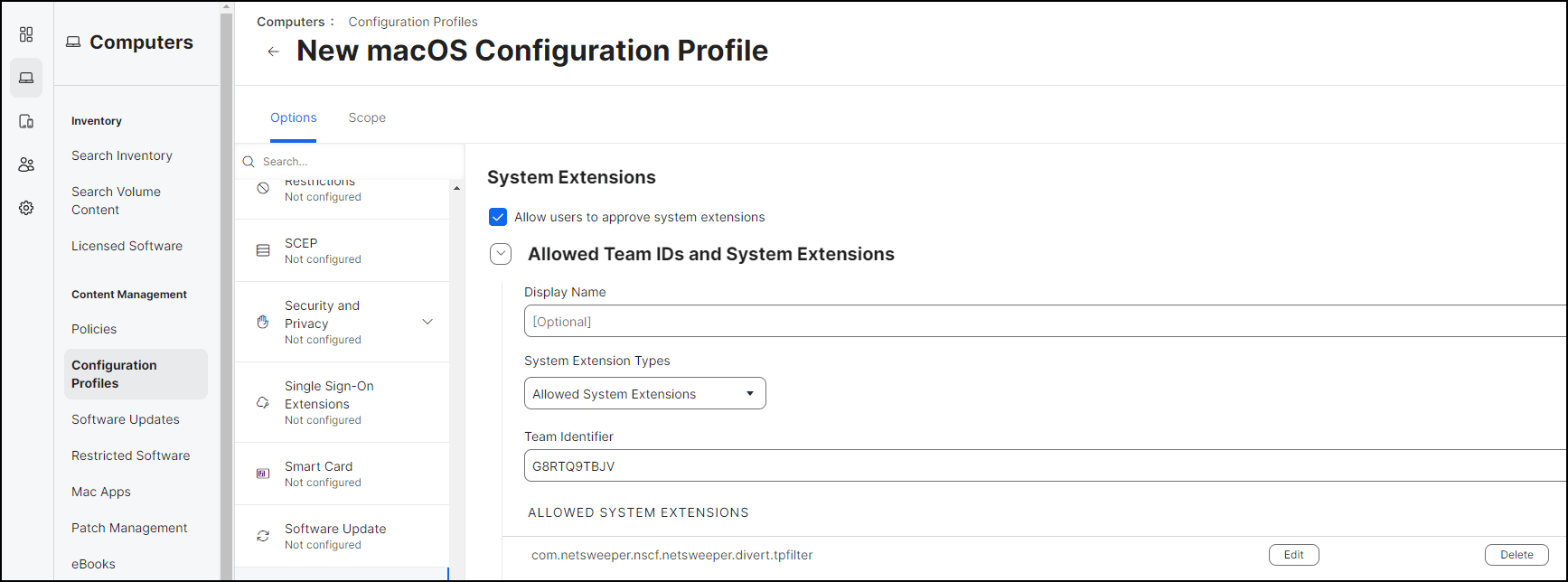Jamf configuration profile guide