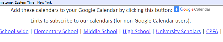 A guide to our school calendars