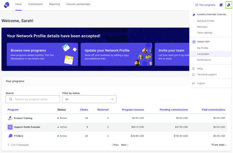 Changing Your Partner Dashboard Language Partnerstack - 8K Abstract Images for Desktop