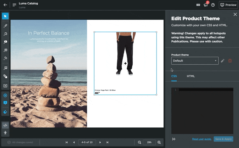 Using Code Editor For Custom Product Themes - Full HD Colorful Designs for Desktop