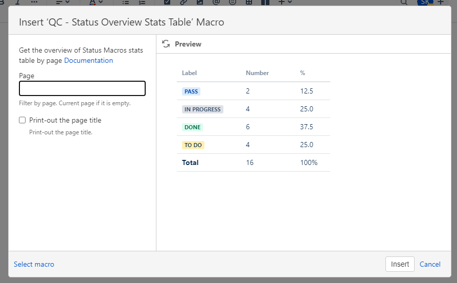 Documentation for QC Status QC Analytics Support